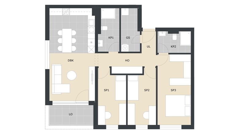 Prodaja stanova Velika Gorica četverosoban stan Green Side Residence A51