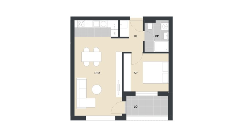 Prodaja stanova Velika Gorica dvosoban stan Green Side Residence A05