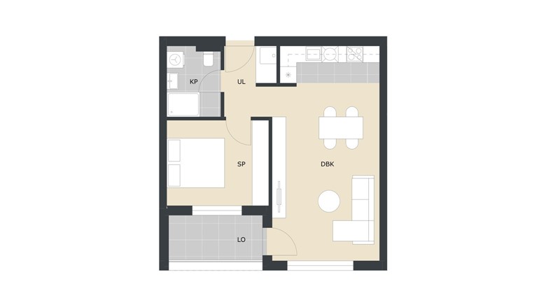 Prodaja stanova Velika Gorica dvosoban stan Green Side Residence A46