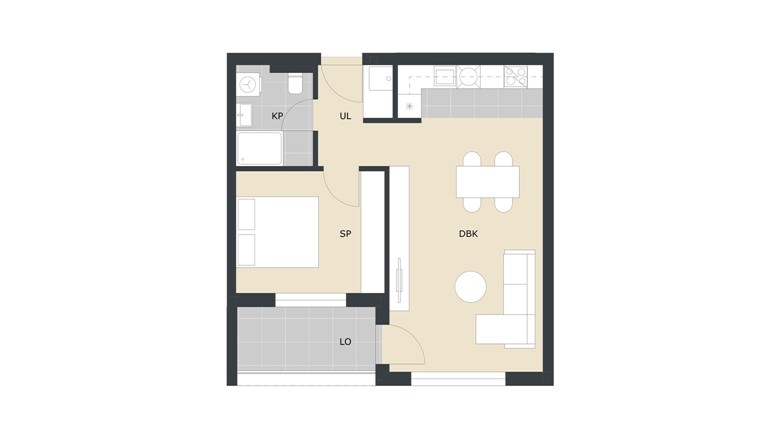 Prodaja stanova Velika Gorica dvosoban stan Green Side Residence A54